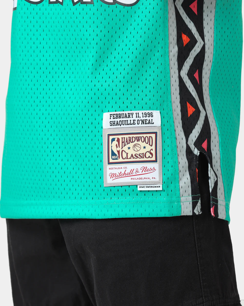 MNA-C50 (Mitchell and ness nba swingman all stars shaquille o'neal 96 jersey teal) 12698260