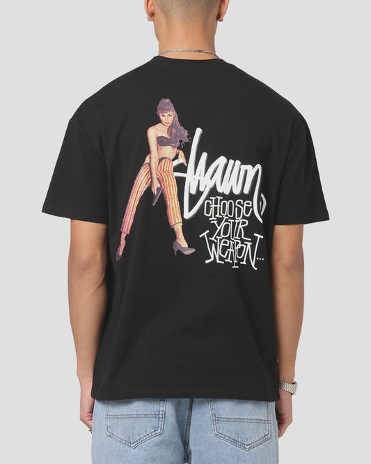 SSA-B (S/Double choose your weapon heavy weight tee washed black) 122593043