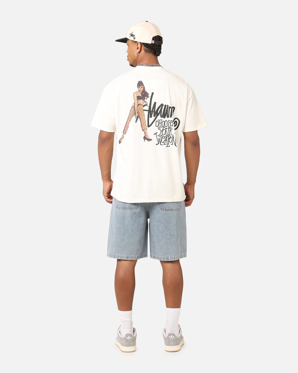 SSA-A (S/Double choose your weapon heavy weight tee washed white) 122593043