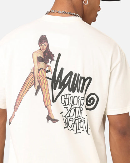 SSA-A (S/Double choose your weapon heavy weight tee washed white) 122593043