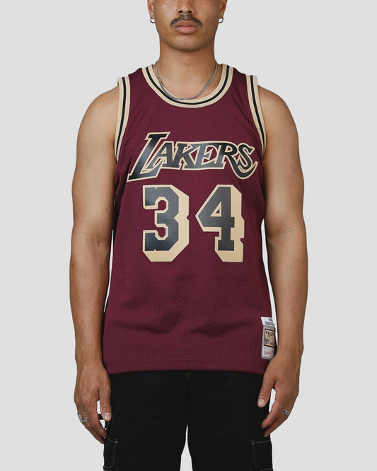 MNA-A48 (Mitchell & ness lakers shaquille o'neal burgundy swingman jersey) 102598260