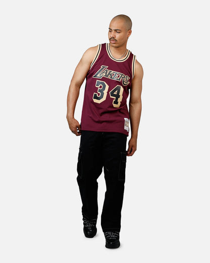 MNA-A48 (Mitchell & ness lakers shaquille o'neal burgundy swingman jersey) 102598260