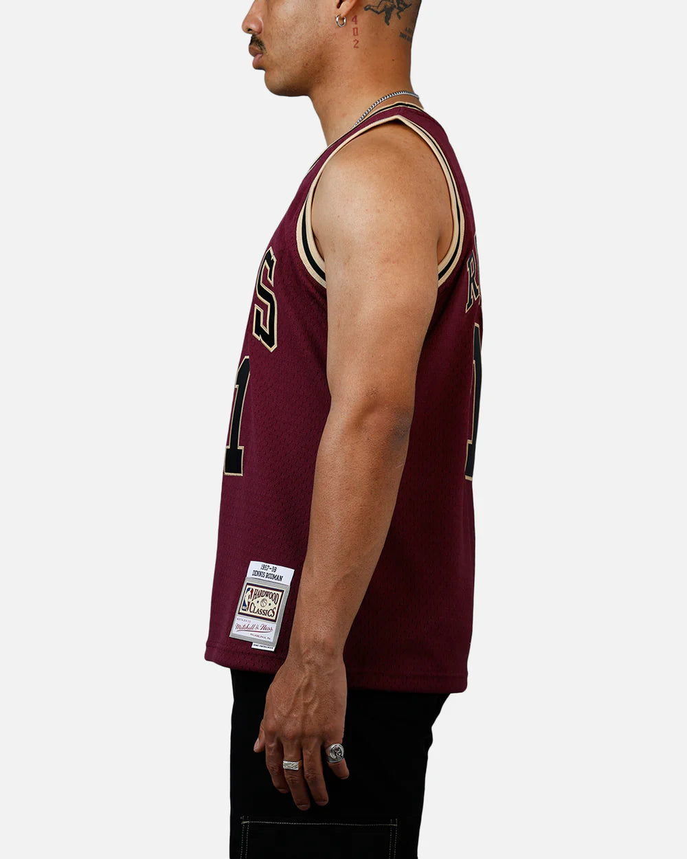 MNA-Z47 (Mitchell & ness bulls rodman burgundy swingman jersey) 102598260