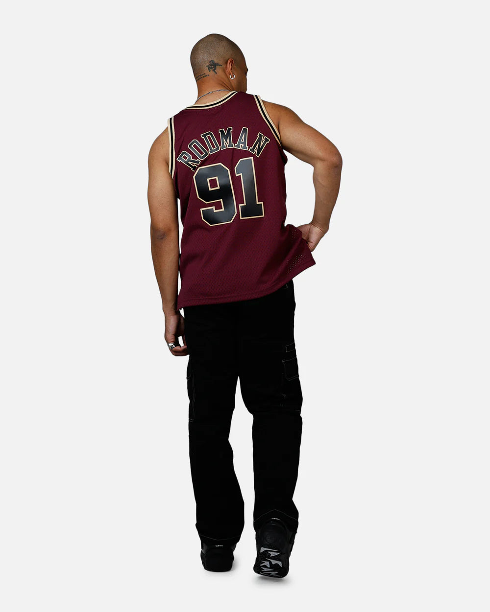 MNA-Z47 (Mitchell & ness bulls rodman burgundy swingman jersey) 102598260