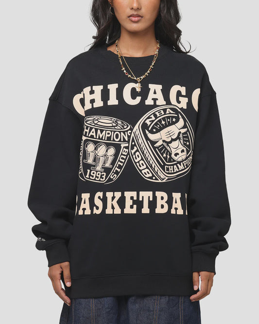 MNA-R47 (Mitchell & ness bulls rings crew black) 102596956