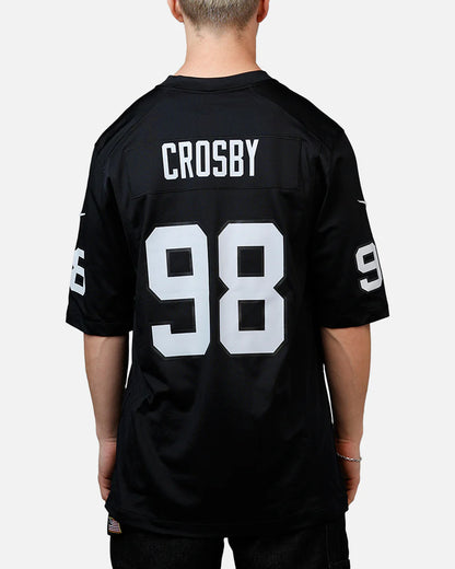 NA-U47 (Nike las vegas raiders maxx crosby #98 jersey black) 102598260