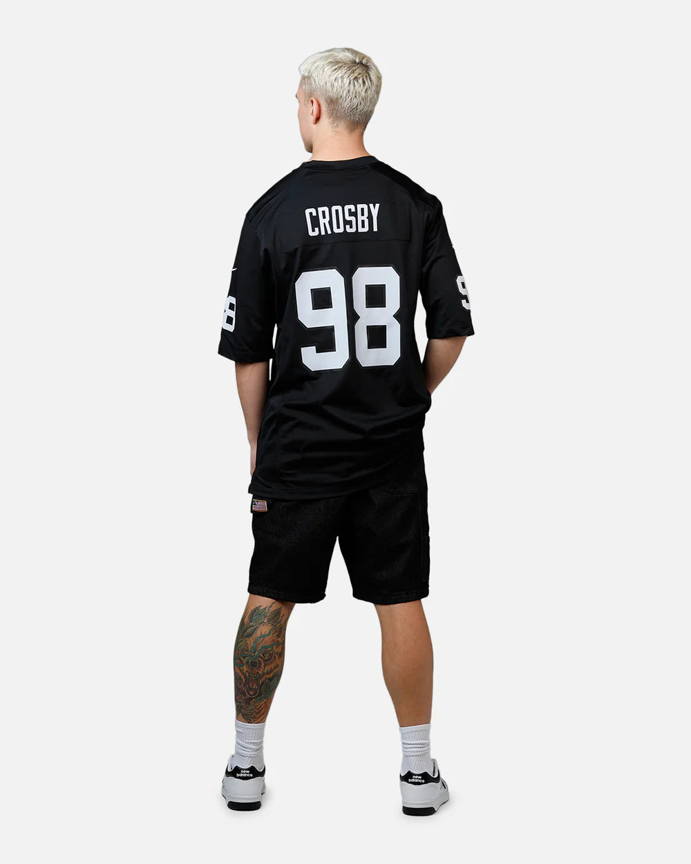 NA-U47 (Nike las vegas raiders maxx crosby #98 jersey black) 102598260