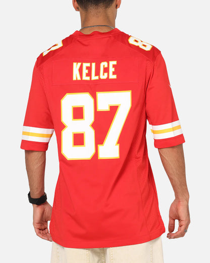 NA-Z47 (Nike Kansas City Chiefs Travis Kelce #87 Game Jersey Gym Red) 102598261