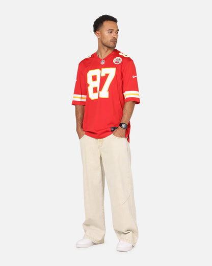 NA-Z47 (Nike Kansas City Chiefs Travis Kelce #87 Game Jersey Gym Red) 102598261