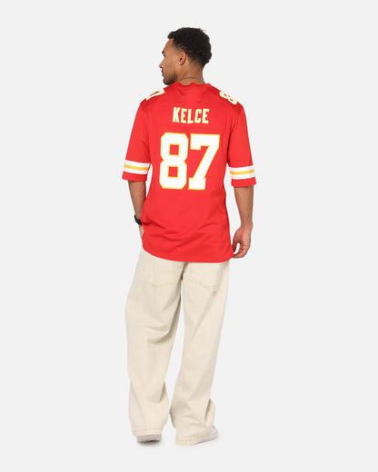 NA-Z47 (Nike Kansas City Chiefs Travis Kelce #87 Game Jersey Gym Red) 102598261