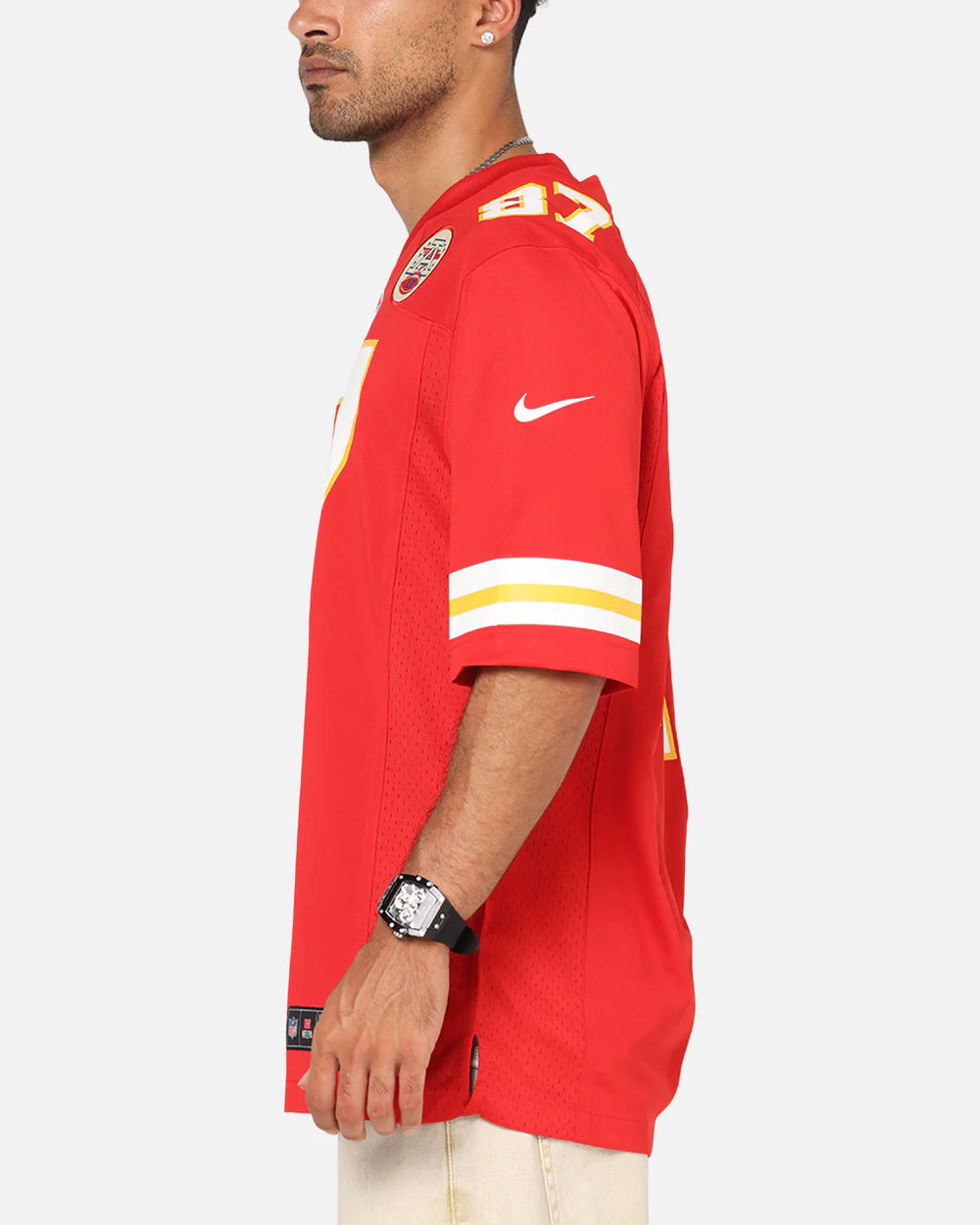 NA-Z47 (Nike Kansas City Chiefs Travis Kelce #87 Game Jersey Gym Red) 102598261