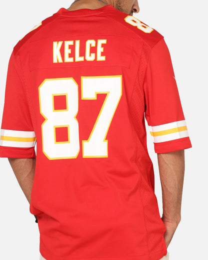 NA-Z47 (Nike Kansas City Chiefs Travis Kelce #87 Game Jersey Gym Red) 102598261