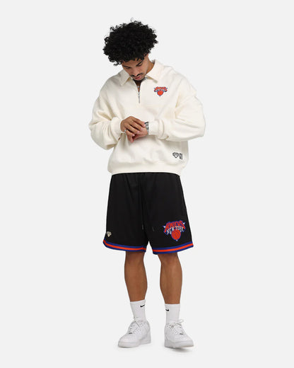 MNA-W47 (Mitchell & ness new york knicks boxy 1/4 zip crew egret)102595217