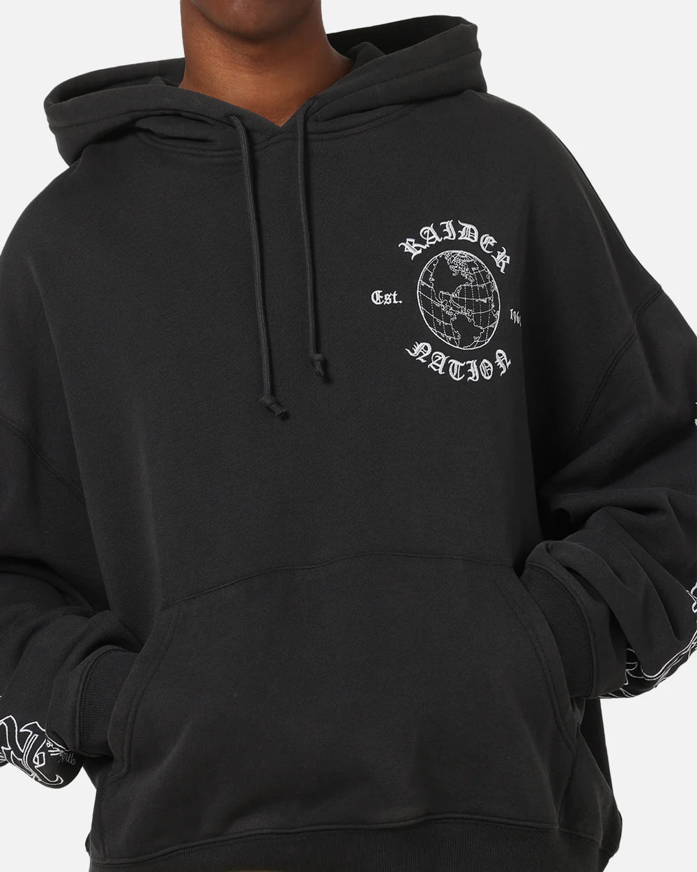 MNA-U46 (Mitchell and ness raider nation hoodie black) 92597826