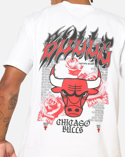 NEA-K12 (New era chicago bulls trend pop grunge rose short sleeve oversized t-shirt white) 102594000