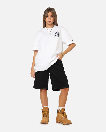 NEA-L12 (New era new york yankees trend pop grunge rose short sleeve oversized t-shirt white) 102594000