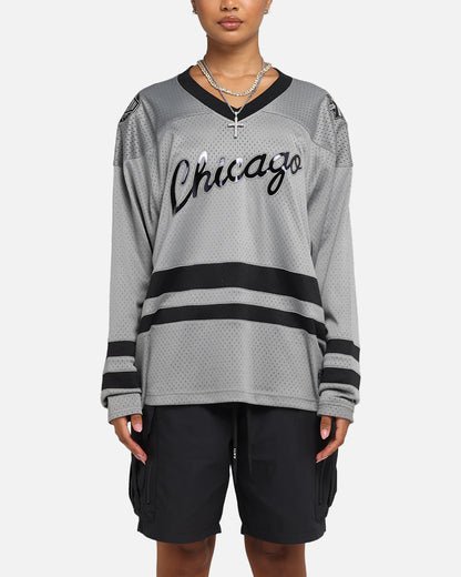 MNA-U47 (Mitchell & ness chicago bulls chrome jersey gunmetal grey/charcoal) 102596956