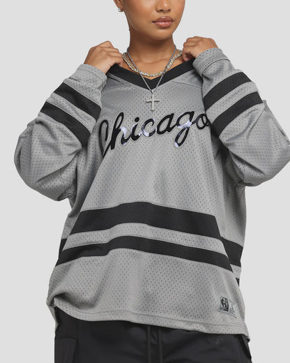 MNA-U47 (Mitchell & ness chicago bulls chrome jersey gunmetal grey/charcoal) 102596956