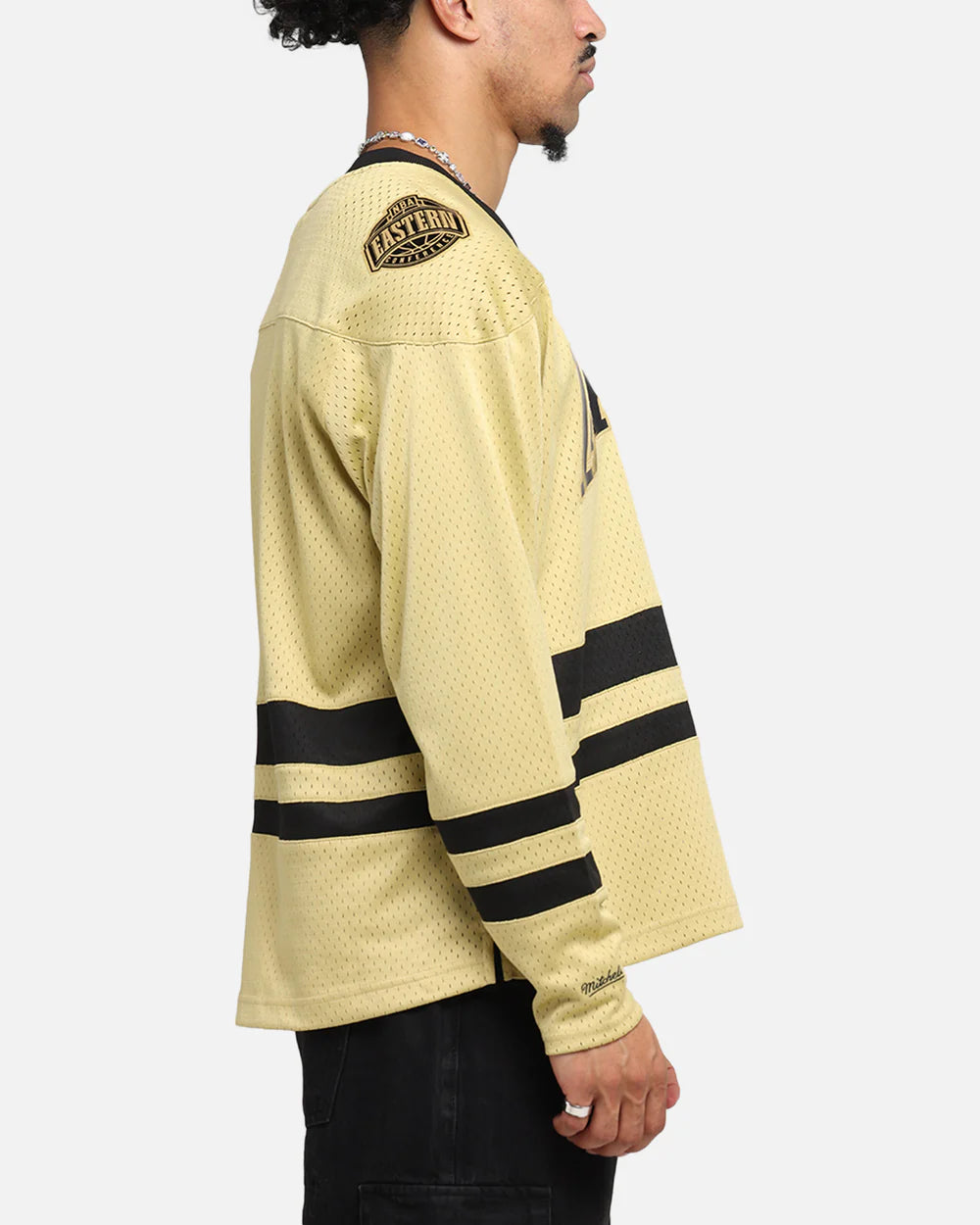 MNA-Q47 (Mitchell & ness los angeles lakers chrome jersey khaki/black)