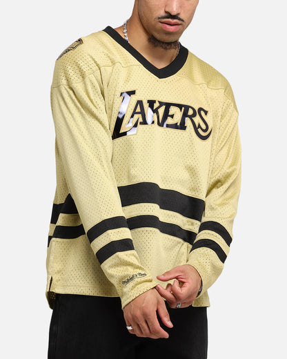 MNA-Q47 (Mitchell & ness los angeles lakers chrome jersey khaki/black)