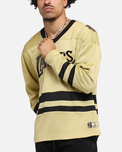 MNA-Q47 (Mitchell & ness los angeles lakers chrome jersey khaki/black)