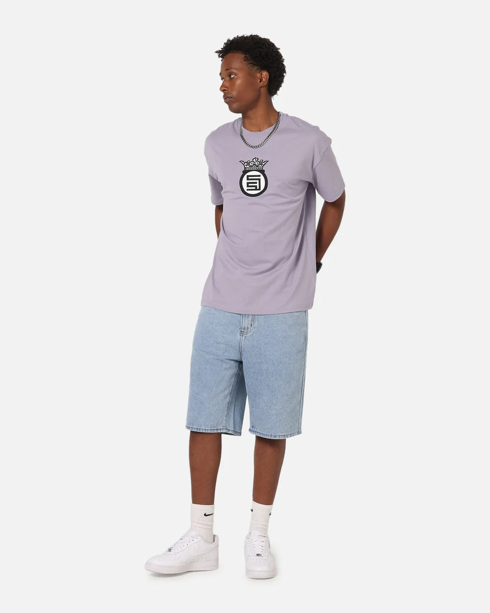 SSA-G (S/Double s crown dot short sleeve heavy weight tee dusty grape) 122593043