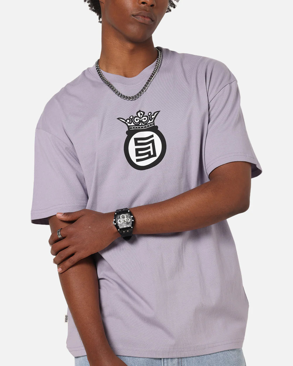 SSA-G (S/Double s crown dot short sleeve heavy weight tee dusty grape) 122593043