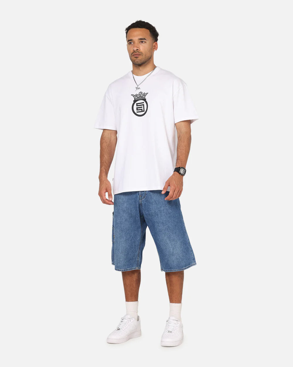 SSA-F (S/Double s crown dot short sleeve heavy weight tee white) 122593043