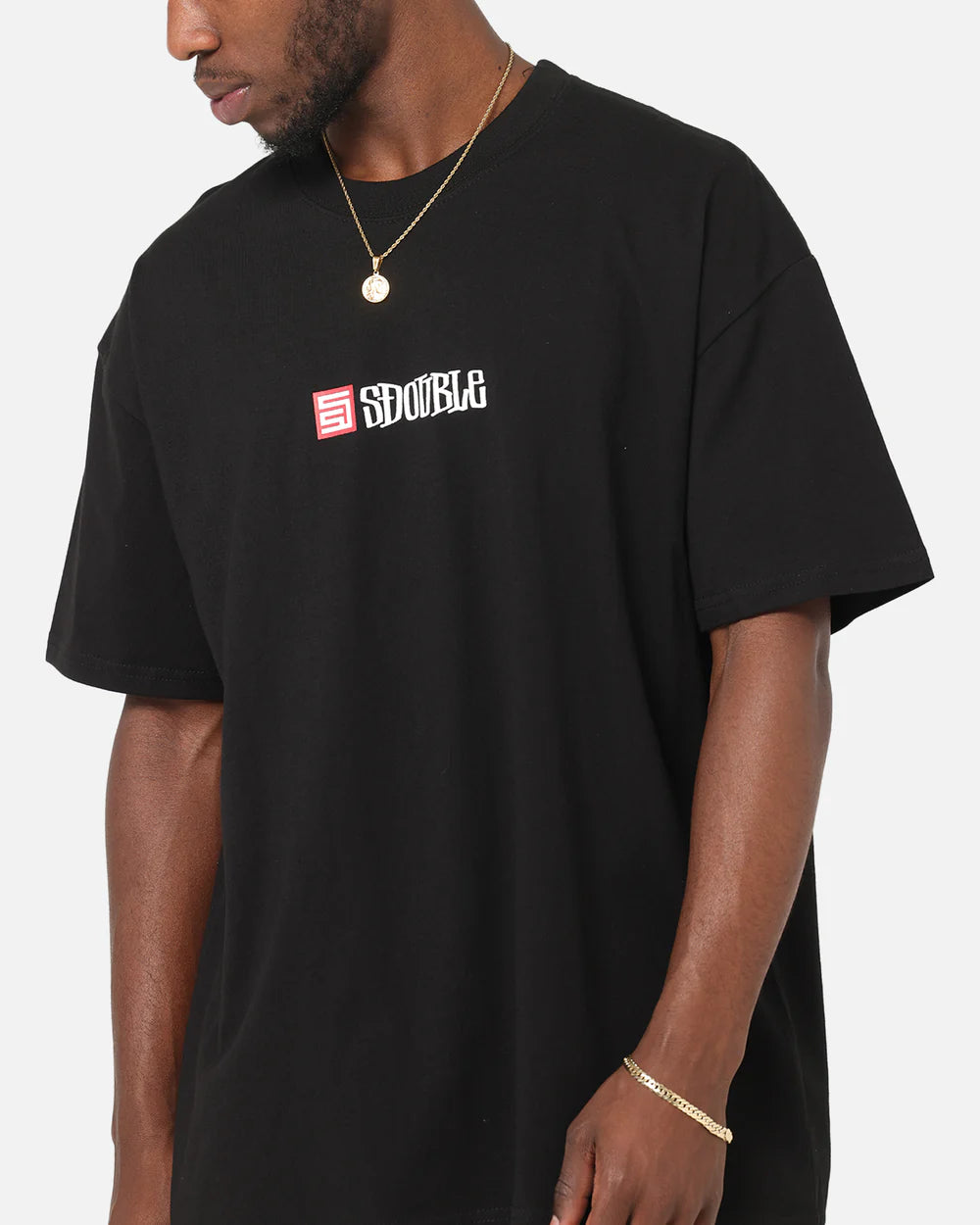 SSA-C (S/Double s cube mid block short sleeve heavy weight tee washed black) 122593043