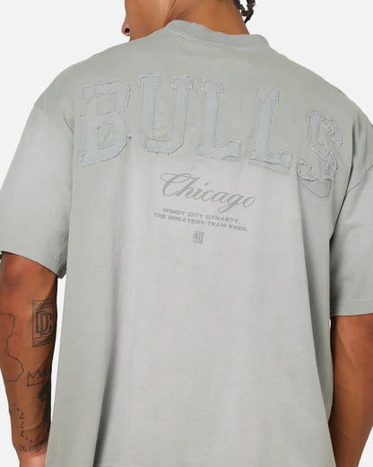MNA-H48 (Mitchell & ness chicago bulls big oversized logo t-shirt nuetral grey) 102593913