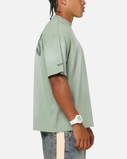 MNA-F48 (Mitchell & ness boston celtics big oversized logo t-shirt orchid tint) 102593913