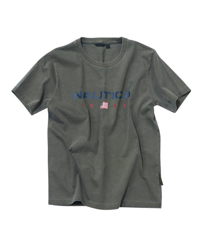 NTA-L16 (Nautica 83 flag pigment short sleeve t-shirt olive) 62694783