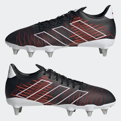 A-C69 (Adidas kakari elite soft ground boots black/better scarlet) 324910100