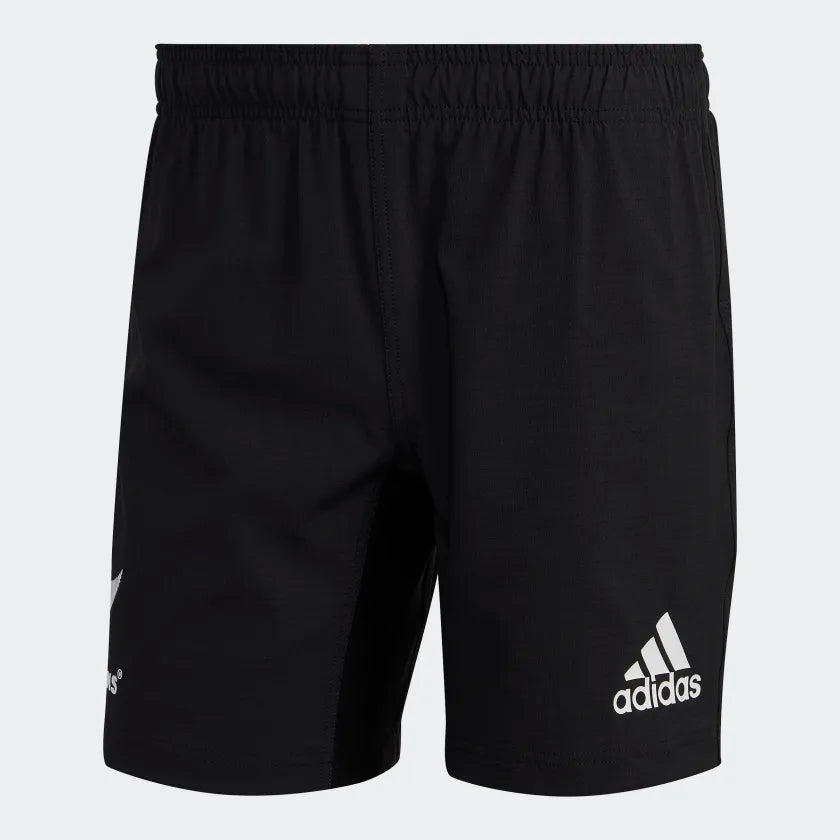 AA-N20 (Adidas all black rugby home shorts black/white) 42393638 ADIDAS