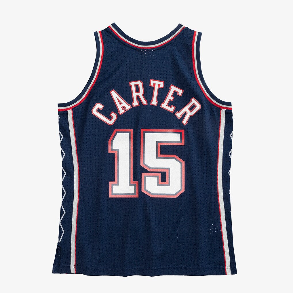 MNA-F47 (Mitchell & ness Vince Carter Navy New Jersey Nets 2006/07 Hardwood Classics Swingman Player Jersey #15 navy) 92598260