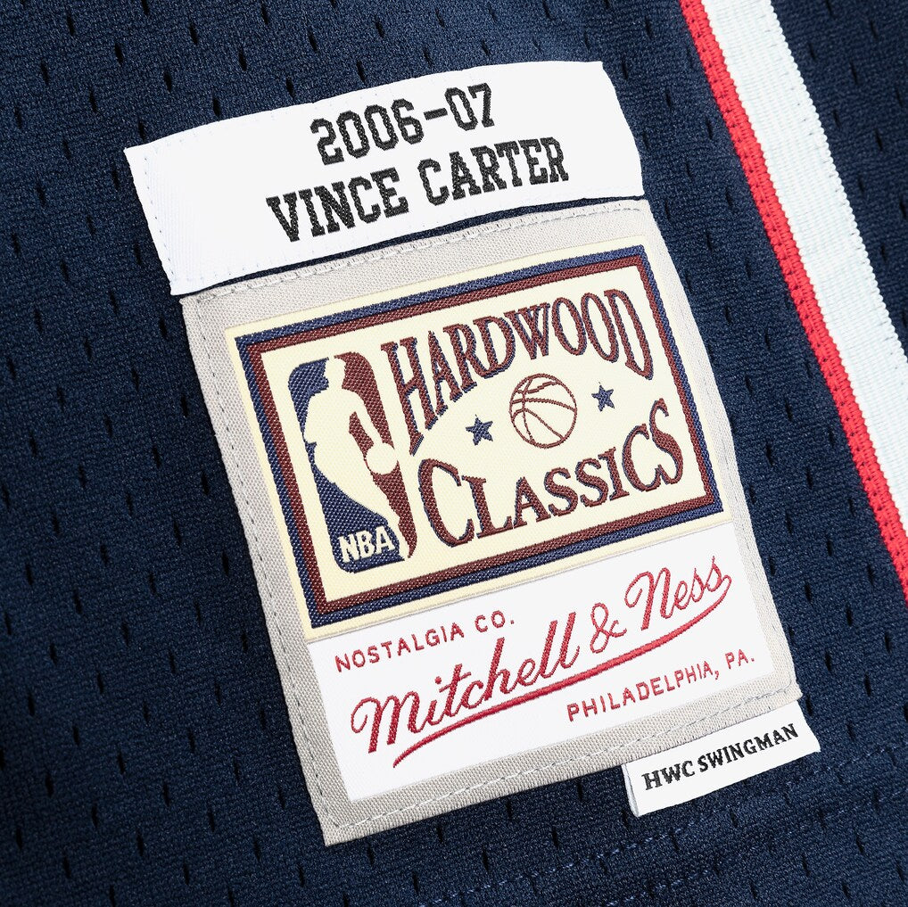 MNA-F47 (Mitchell & ness Vince Carter Navy New Jersey Nets 2006/07 Hardwood Classics Swingman Player Jersey #15 navy) 92598260