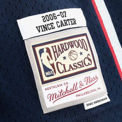 MNA-F47 (Mitchell & ness Vince Carter Navy New Jersey Nets 2006/07 Hardwood Classics Swingman Player Jersey #15 navy) 92598260