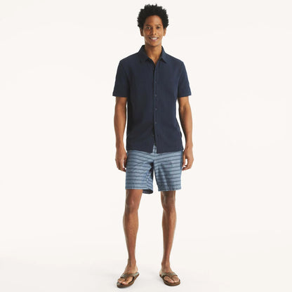 NTA-S12 (Nautica button down seersucker short sleeve polo navy seaside) 52595217