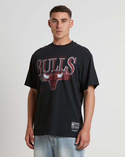 MNA-U30 (Mitchell and ness underscore tee bulls faded black) 92393478