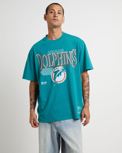 MNA-Z30 (Mitchell and ness underscore tee dolphins aqua) 92393478