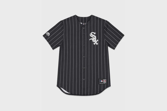 MJA-Q15 (Majestic mlb chicago white sox misc replica button up jersey black) 82696087
