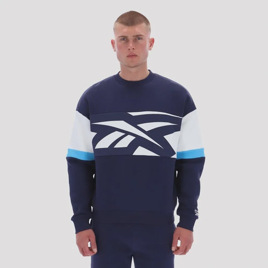 RA-O3 (Reebok cut and sew crewneck fleece vector navy) 62595115