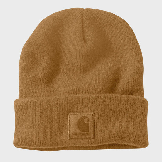 CHA-Z9 (Carhartt leather label knit beanie carhartt brown) 82692648