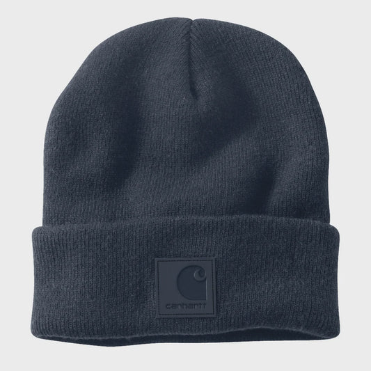 CHA-B10 (Carhartt leather label knit beanie navy) 82692648