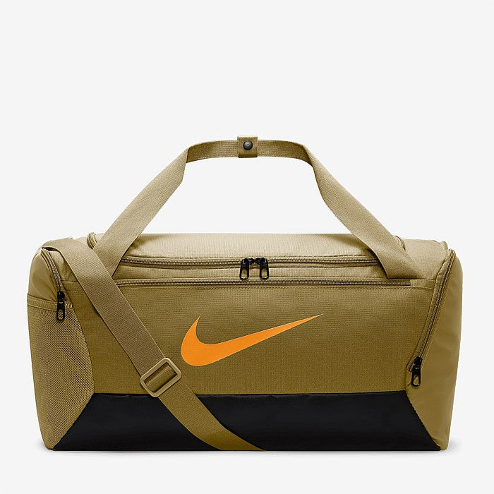 NE-P24 (Nike brasilia m duffle 9.5 L olive flake/black/vivid orange) 82392813 NIKE