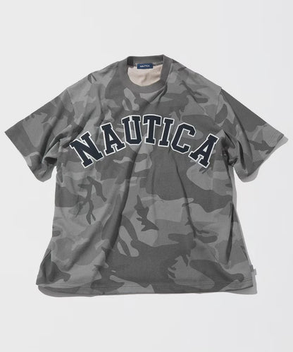 NTA-H16 (Nautica arch logo short sleeve camoflough t-shirt grey) 62697391