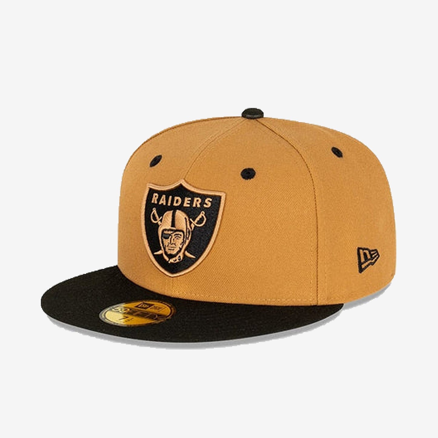 NEC-N53 (New era 5950 multi league wheat black raiders fitted hat) 72393750