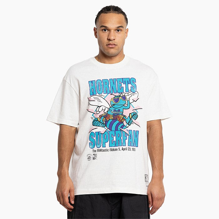 MNA-W32 (Mitchell and ness superfan tee hornets white marle) 112393477