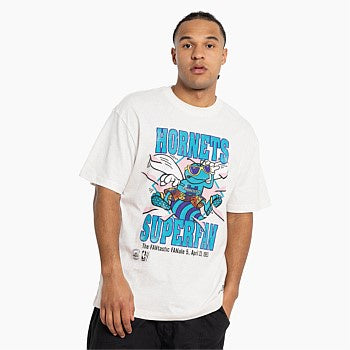 MNA-W32 (Mitchell and ness superfan tee hornets white marle) 112393477