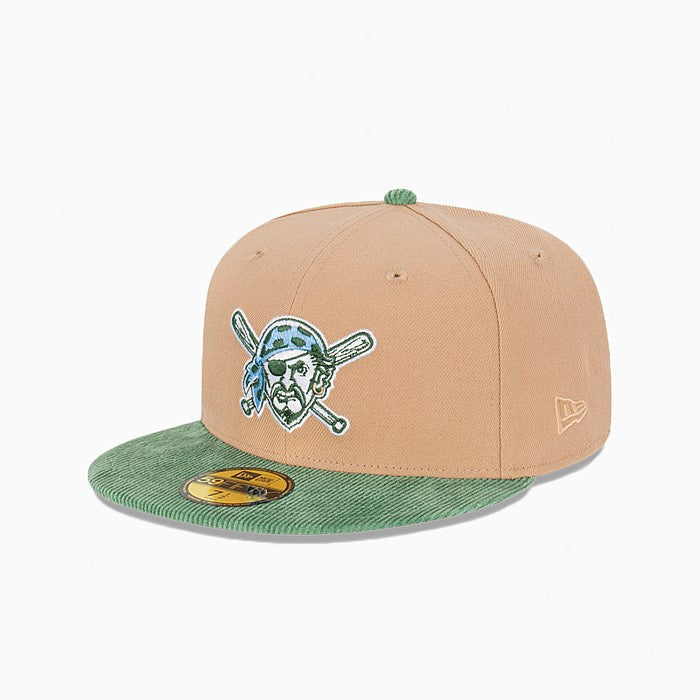 NEC-K54 (New era 5950 oasis cord pittsburgh pirates camel/cilantro green fitted cap) 92393970